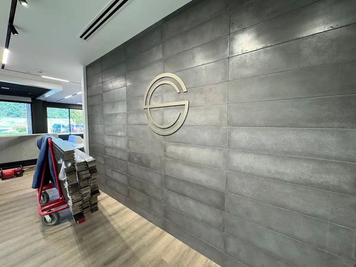 metal fabrication on an interior signage