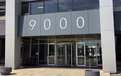 commercial building entrance canopy indianapolis modern storefront awning installation