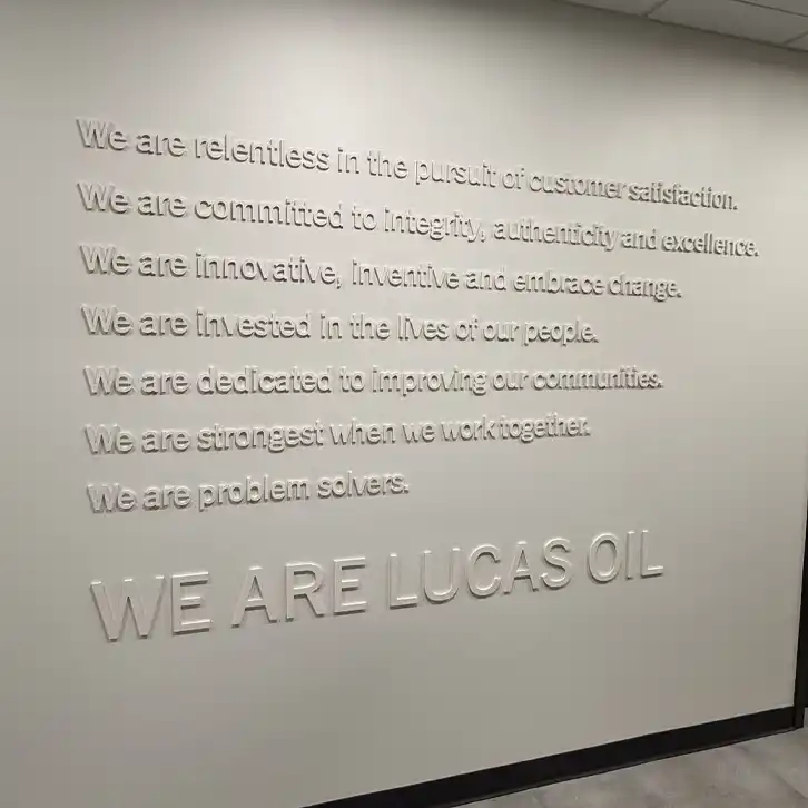 Lucas Oil Custom Indoor Signage